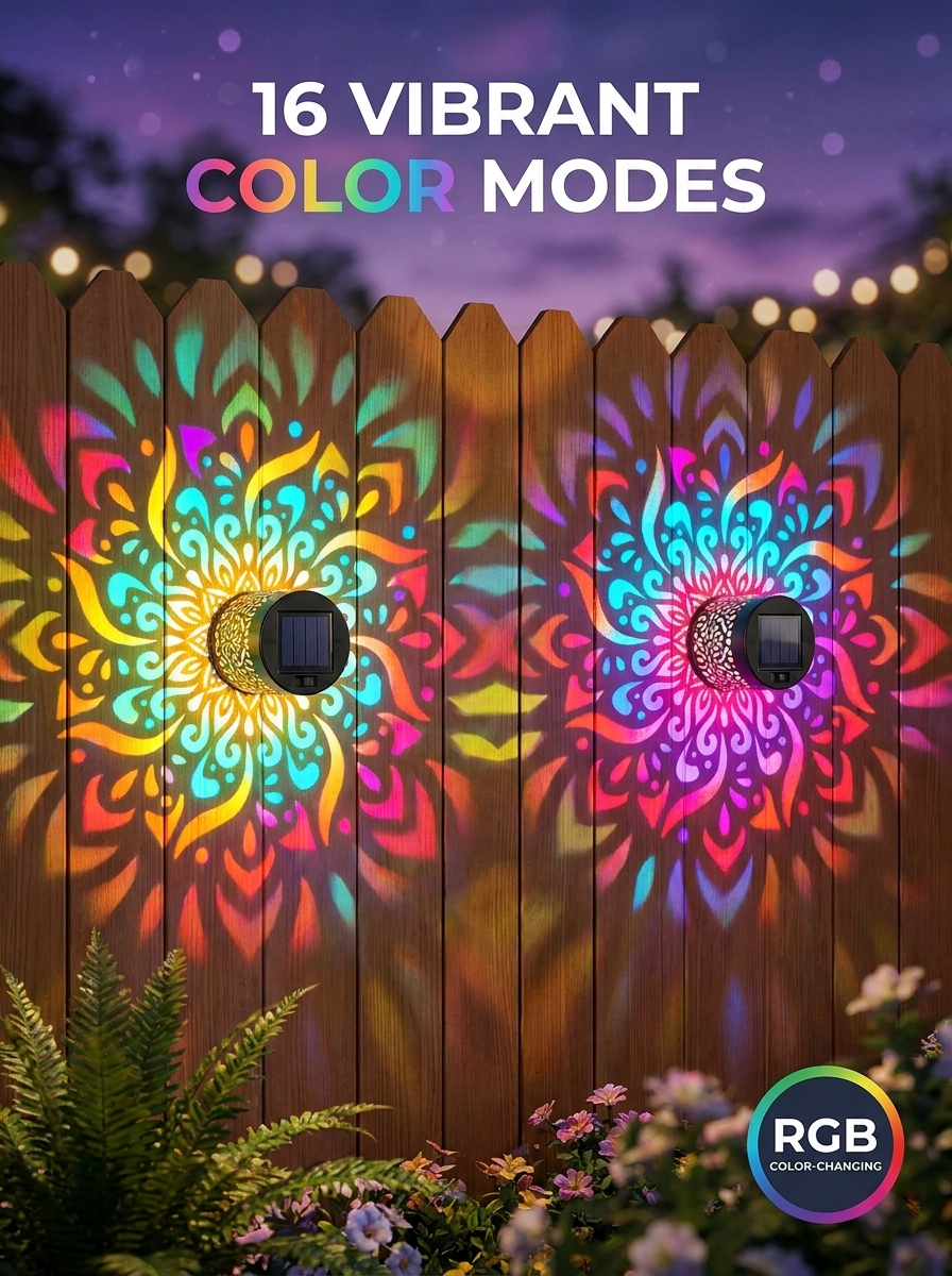 LumaHaven™ Solar Mandala Wall Lights