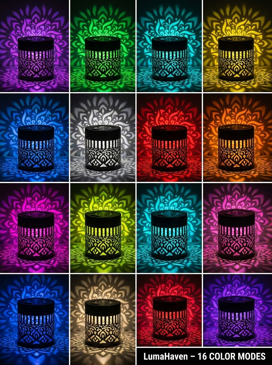 LumaHaven™ Solar Mandala Wall Lights