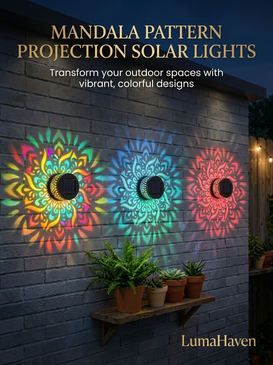 LumaHaven™ Solar Mandala Wall Lights
