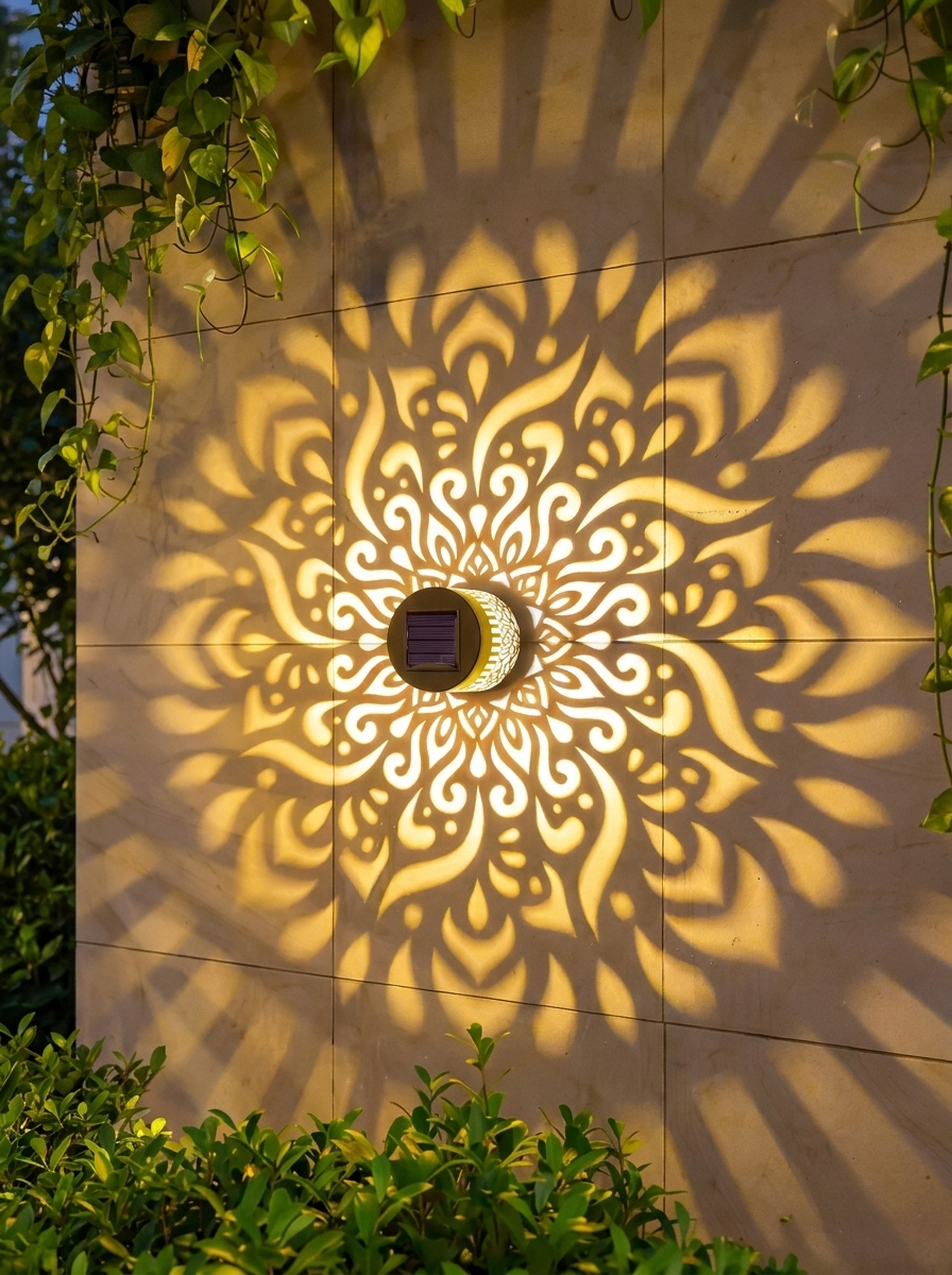 LumaHaven™ Solar Mandala Wall Lights